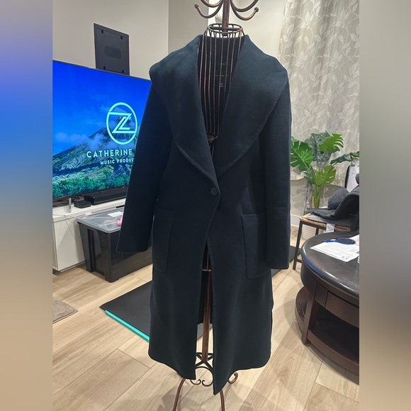 Club Monaco Jackets & Blazers - Club Monaco Long Wool Wrap Coat Deep Forest Green Size M/M